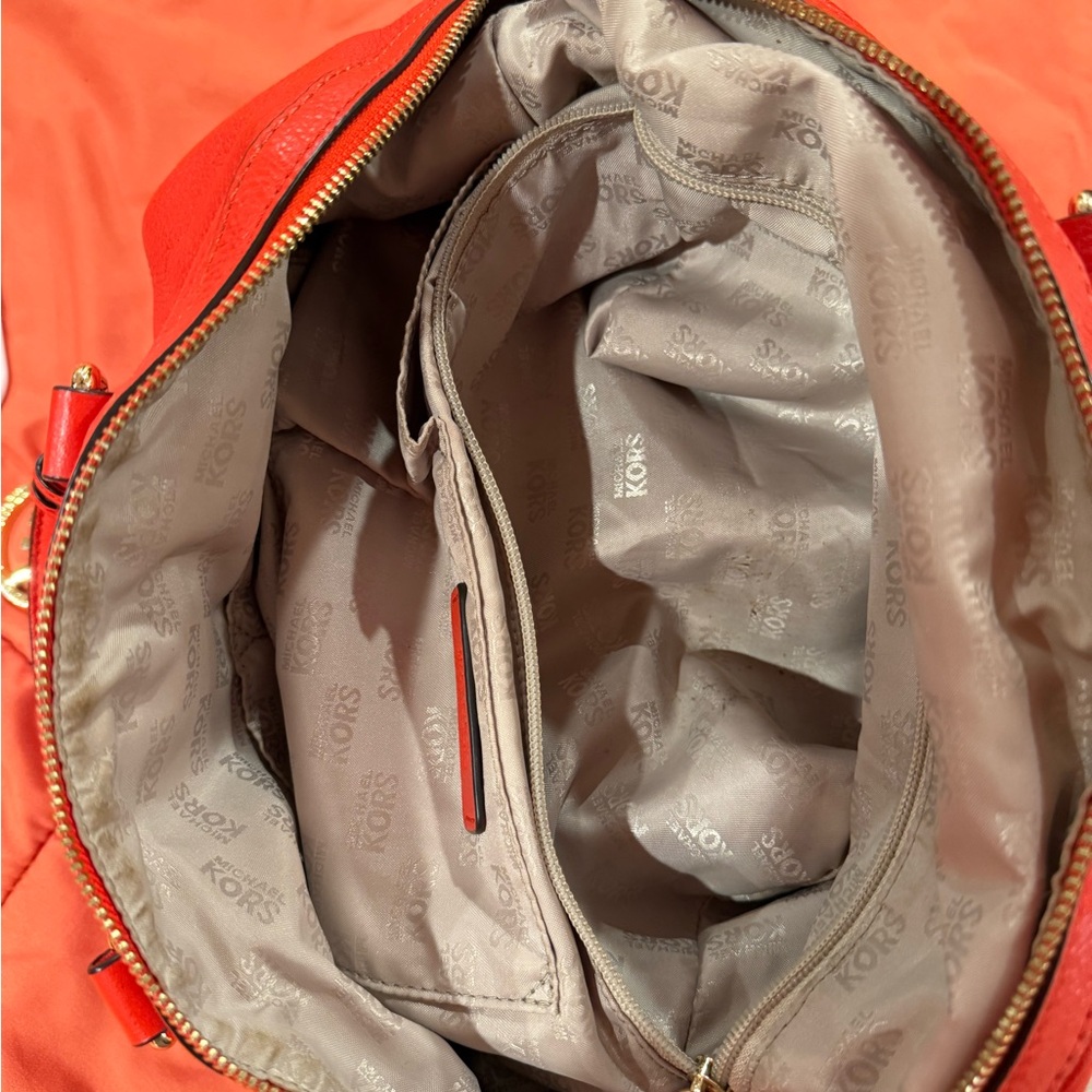 Michael Kors Bold Orange Bedford Satchel - Picture 9 of 11